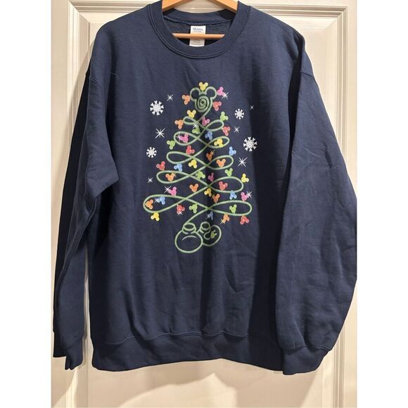 Disney Christmas Tree Sweatshirt size Large - Picture 1 of 2